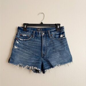 Abercrombie & Fitch Annie High Waisted Denim Shorts